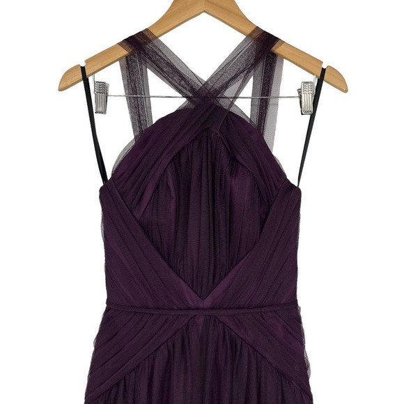 Vintage Formal Gown Jim Hjelm Occasions Purple Tulle‎ Dress Size 4 - Picture 12 of 16